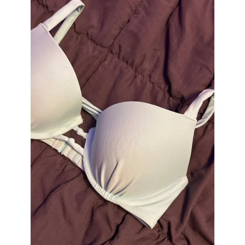 Aerie Bridget Turquoise Pushup Underwire Bikini Top 34D
